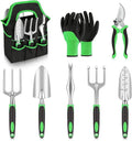 42Pcs Garden Tools Set Garden Tools Set Gardening Tools Set(Green Three Claw Scissors Green Gloves)
