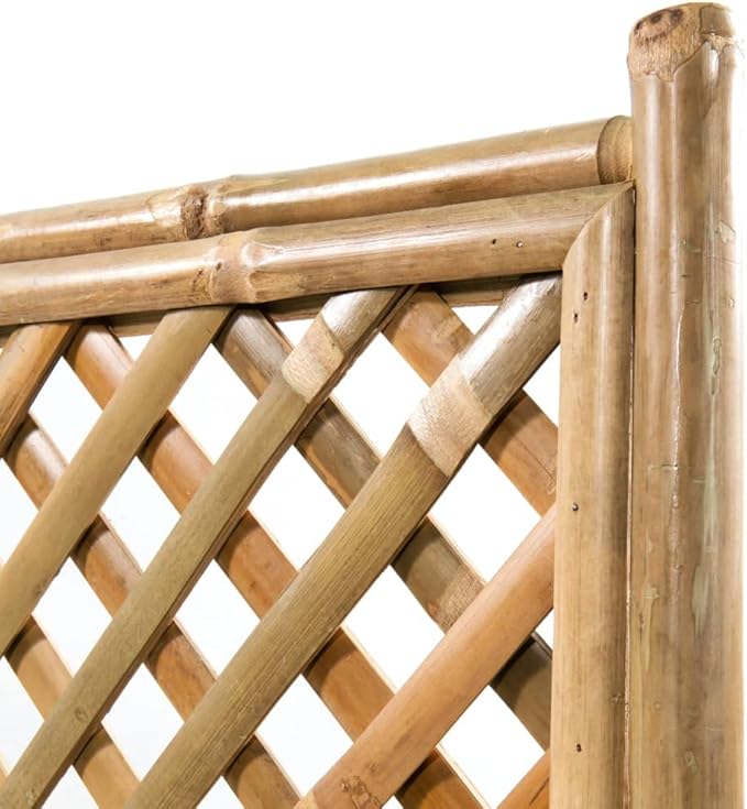 Garden Raised Bed Natural Bamboo Planters for Patio Welded Cages Fencing Garden Galvanized Landscape Wall