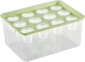 Aquaponics Growing System Hydroponic Planter Box 12-Hole Transparent Aquaponics Growing System with Green Lid for Home Balcony or Desktop Decor