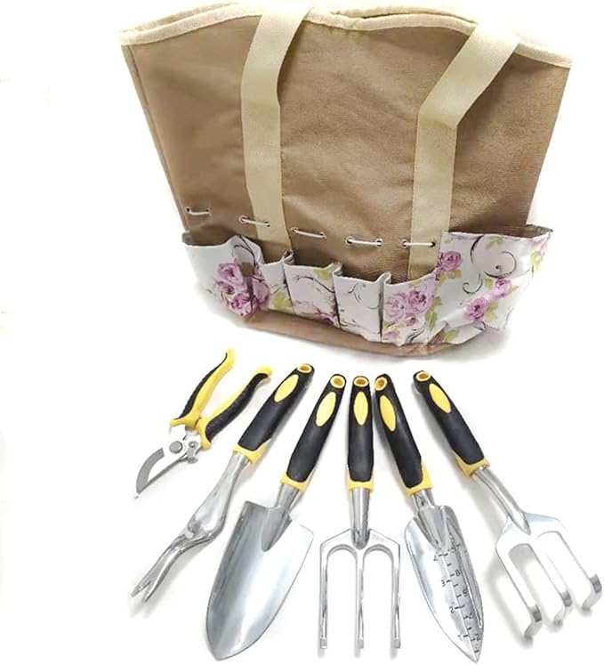 Garden Tools SetErgonomic Hand Digging Weeder Rake Shovel Trowel -Gift for Women and Men(Green)