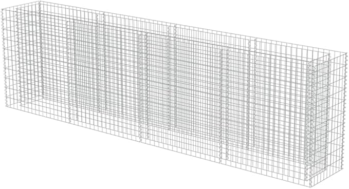 Gabion Raised Bed Raised Flower Bed Patio planters Standing Planter Garden beds Outdoor Suitable for Nursery Orchard Arboretum Courtyard Galvanized Steel 141.7x19.7x39.4