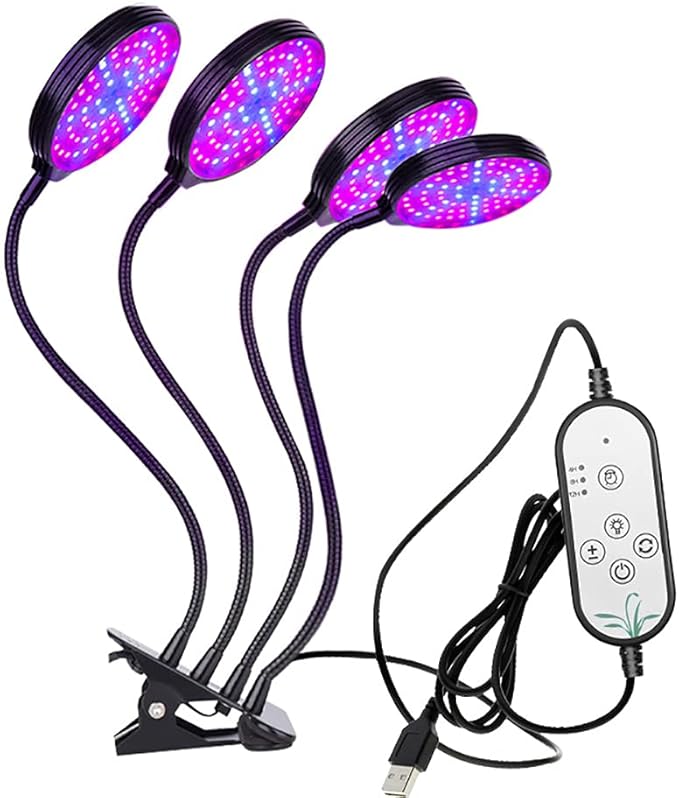 Full Spectrum Phyto Lamp DC5V USB LED Grow Light Dimmable Timer Desktop Clip Lamps IP66 Waterproof for Plants Flowers Vegetables Grow Box60w
