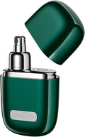 yoose Nose Hair Trimmer 2.0 Alloy Portable Painless Nose Hair Trimmer for Men Women IPX7 Waterproof Travel Size USB-C Rechargeable Nose Trimmer with Dust Protection Cap Dual Edge Blade Green