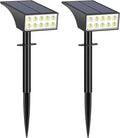 LANSOW Solar Spot Lights Solar Landscape Lights 30LED Cool White 2 Pack