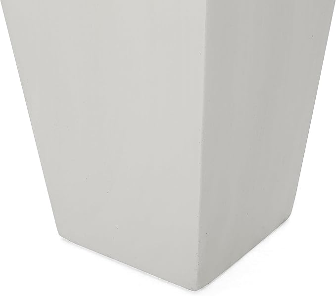 13 x 28.5 Outdoor Stone Planter White