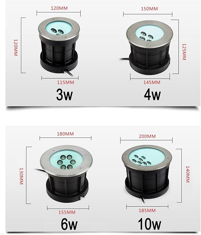 Outdoor Buried Lights - Ground LED Landscape Lamp AC 220V 45° Bevel Deflection Spotlight IP67 Waterproof Spot Lights Garden Courtyard Decorative Floor Light Easy Installation