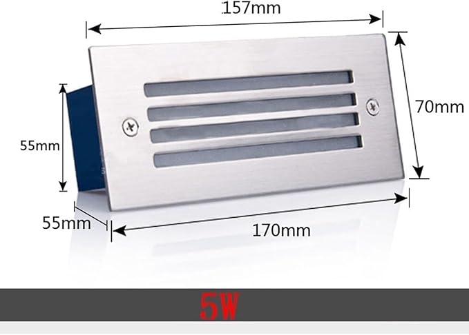 Outdoor Recessed Step Lights - 220V IP65 Waterproof LED Floodlights for Garden Steps and Pathways (3W Red &amp 5W Green)