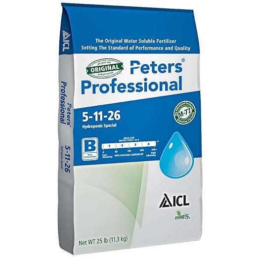 Peters Professional Hydroponic Special Fertilizer 5-11-26 (25 Pound Bag)