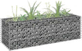 Galvanized Steel Raised Garden Bed 35.4x35.4x11.8 in Silver Rustic Planter Box for Vegetables Flowers Herbs Outdoor Patio Yard Balcony