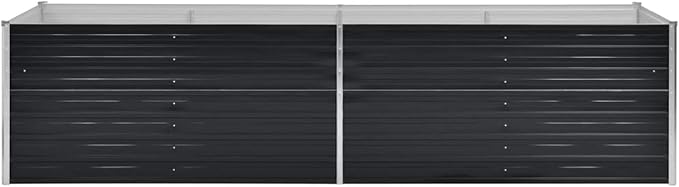 Raised Garden Bed Large Capacity Galvanized Steel Planter Box 126 x 31.5 x 30.3 in for Outdoor Vegetables Herbs and Flowers