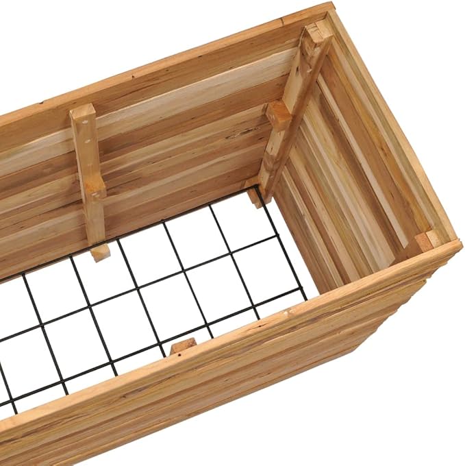 YAFF Raised Bed 59.1x15.7x28.3 Recycled Teak and Steel (68.53lbs)