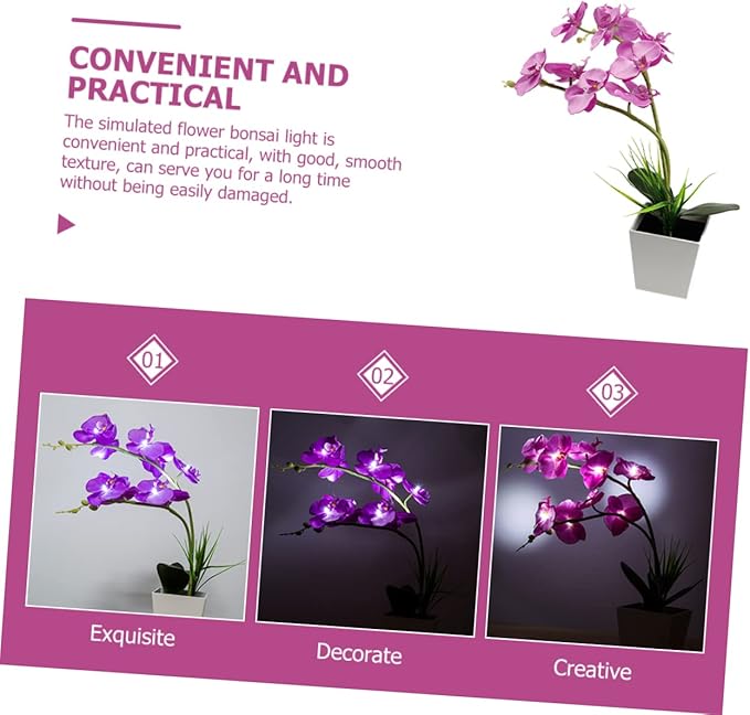 LED Decorative Flower Light for Home Garden Bonsai Design with LED Beads for Living Bedroom and Shops