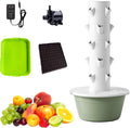 Smart Hydroponic Growing SystemVertical Hydroponic TowerSoilless Cultivation Vertical Hydroponic Garden Towerwith Hydrating Pump Adapterfor Herbs and Vegetables5Layers