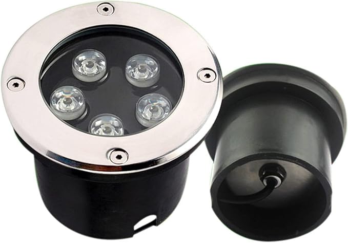 IP68 Waterproof Landscape Lighting - AC 24V Underground Light LED Round Ground Landscape Light Outdoor Buried Lights Outdoor Recessed Spot Light Beam Spotlight(White Light24W)
