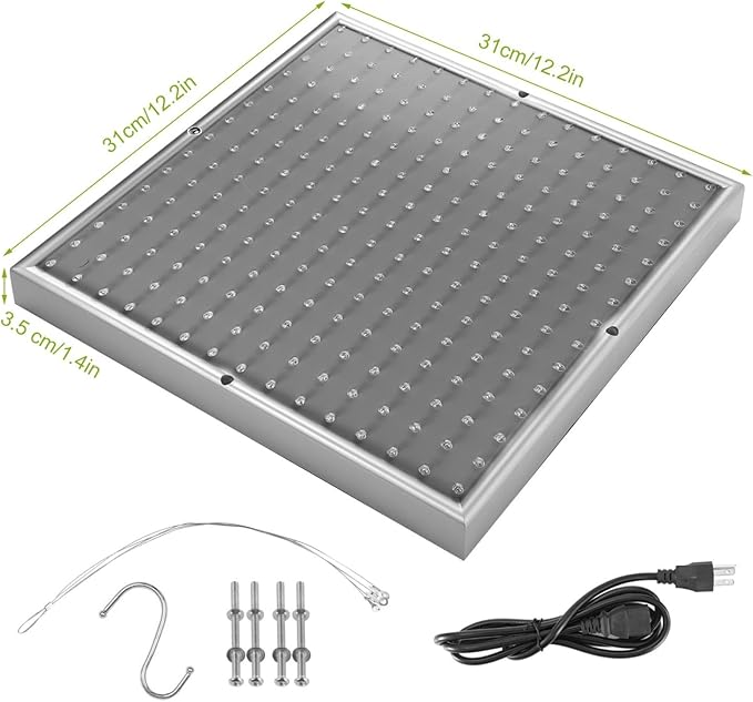 Full Spectrum Suspended 225 LED Plant Growth lamp (15W)