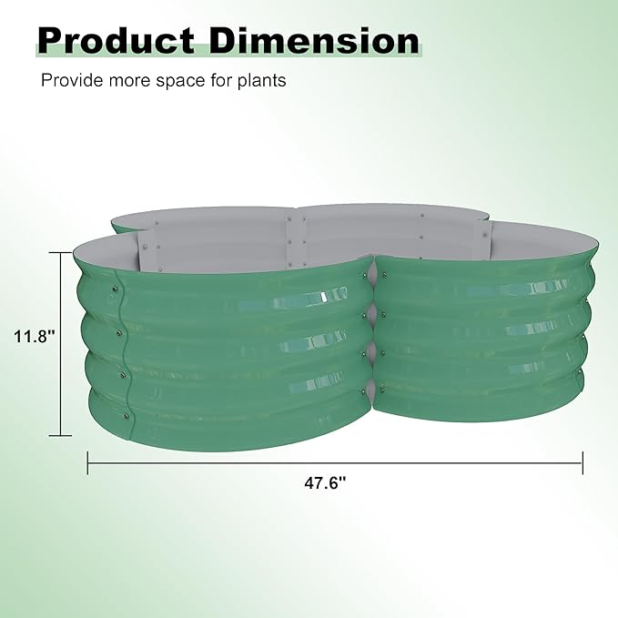 2-Pack Galvanized Raised Garden Bed 4x4x1ftOutdoor Metal Raised Garden Bed Floral Frame Open Bottom for Vegetables Herbs Flowers Rust-Resistant Steel Garden Bed Kit