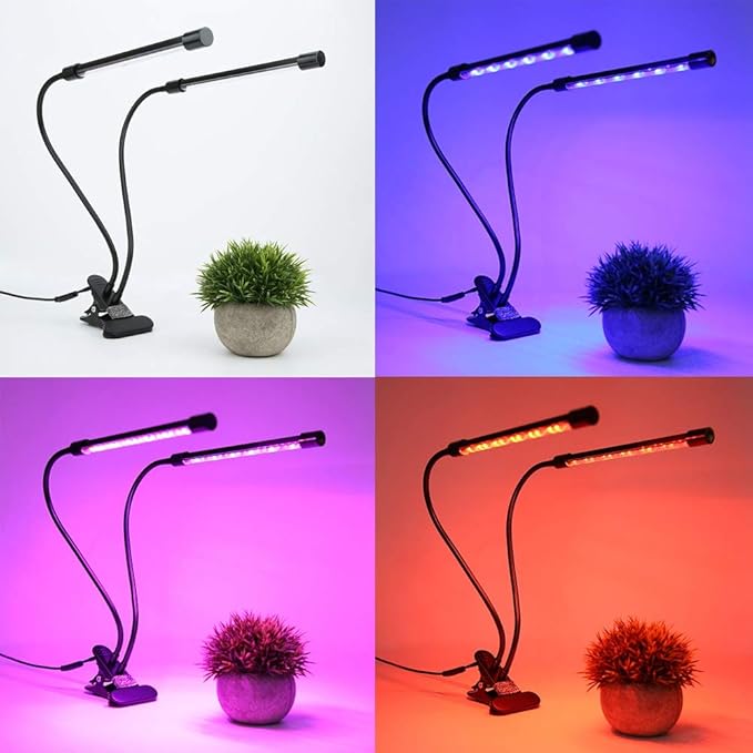 Kikumi USB LED Grow Light Plant Grow Lamp Lights with Clip for Hydroponic Grow Indoor Plants