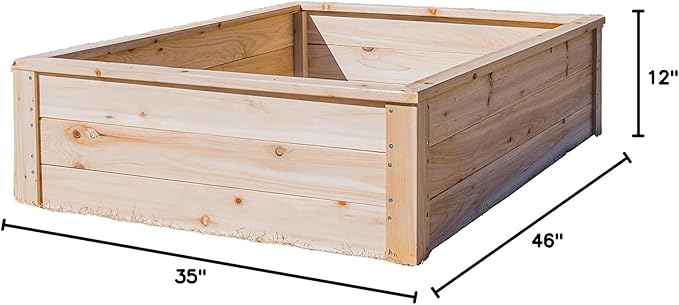 Zylina Raised Garden Bed Raised Planter Boxes for Outdoor Garden Beds Outdoor Grow Vegetables Herbs and Flowers for Backyard 46 x 35 x 12