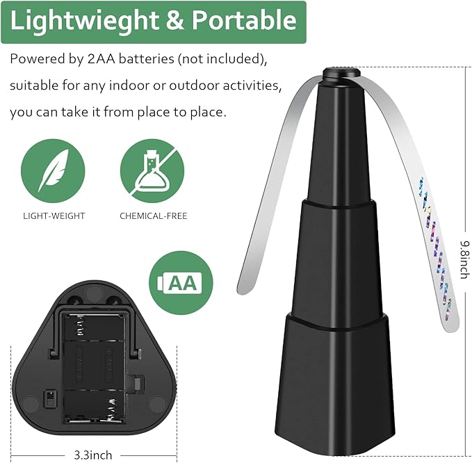 Fly Fans for Tables 4 Pack - Portable Automatic Picnic Table Food Repellent Fans Spinner for Restaurant Party Home