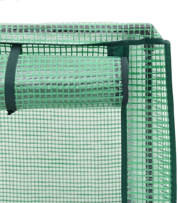vidaXL Raised Bed Black Green Polypropylene Iron Polyethylene Large