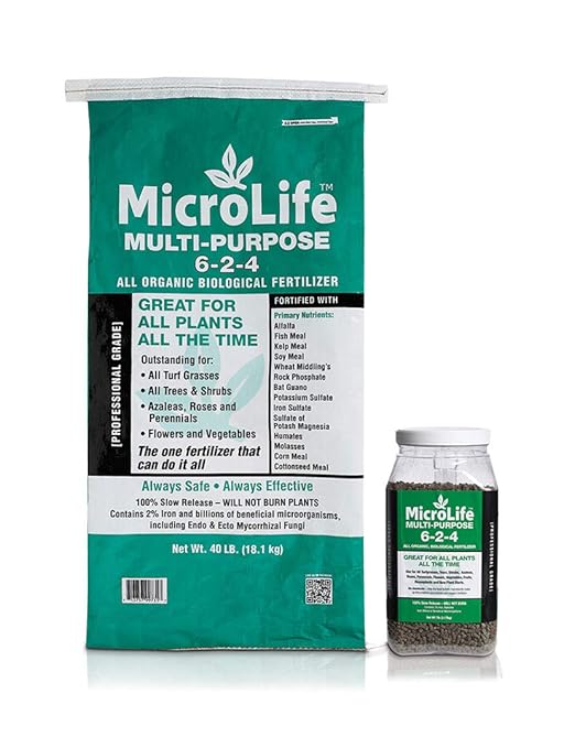 MicroLife Multi-Purpose (6-2-4) Professional Grade Granular Organic Fertilizer for All Plants All the Time 40 LBS