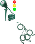 DEWENWILS Halloween Spotlight Outdoor &amp 25Ft Outdoor Extension Cord