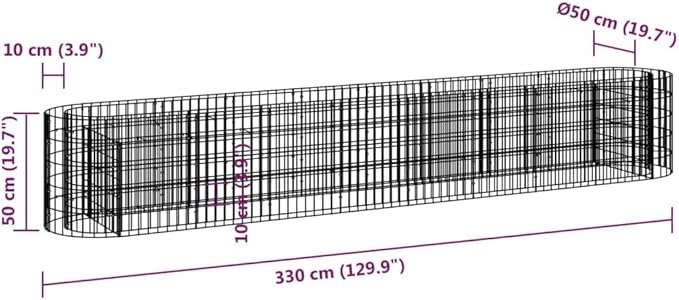 Gabion Raised Bed Silver Galvanized Steel Wire Welded Retaining Iron Fence Landscape Grid for Garden Walls