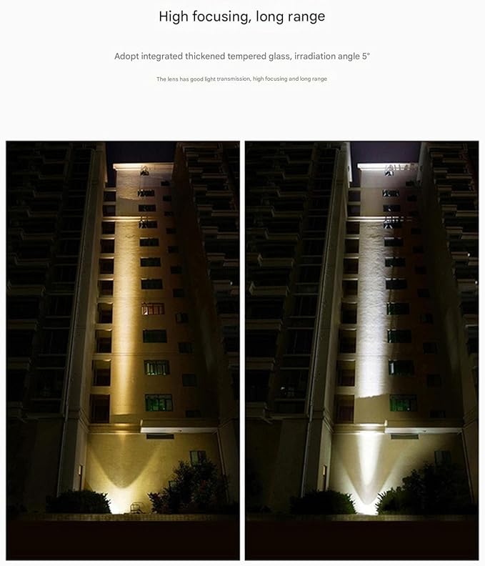 5W/10W Narrow Beam Spotlight - Rotation Spot Lights Long Range LED Floodlights IP65 Waterproof Wall Washer Light LED Beam Spotlight Outdoor Architectural Landscape Lighting(Blue10w(85-265v))