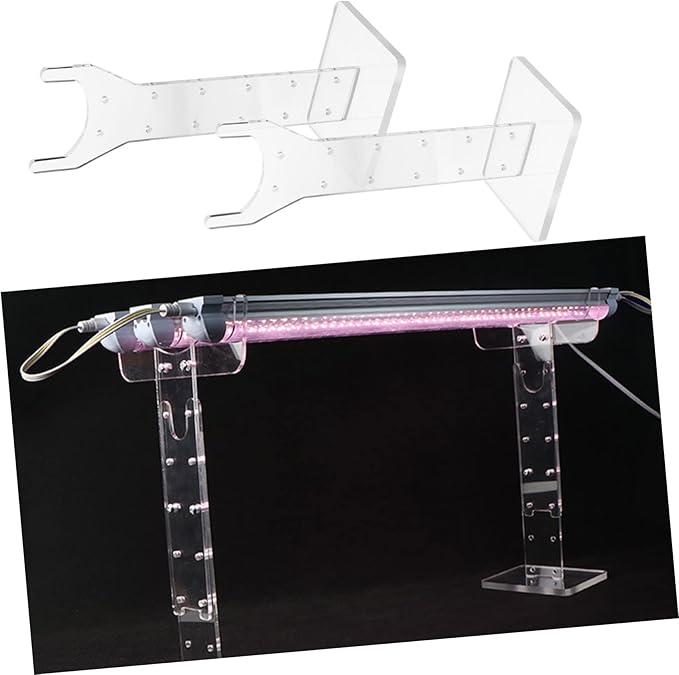 Vertical Stand for Grow Lights Adjustable Indoor Plant Light Rack Detachable Base Acrylic Support for Succulents and Greenhouse Use