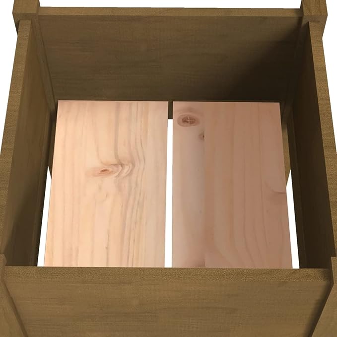 Raised Bed Wood Raised Beds for Garden Wooden Raised Bed Planter Raised Bed Wood Honey Brown Herb Bed Wood Flower Box Flower Box Flower Pot Garden Planter 40 x 40 x 70 cm Pack of 2