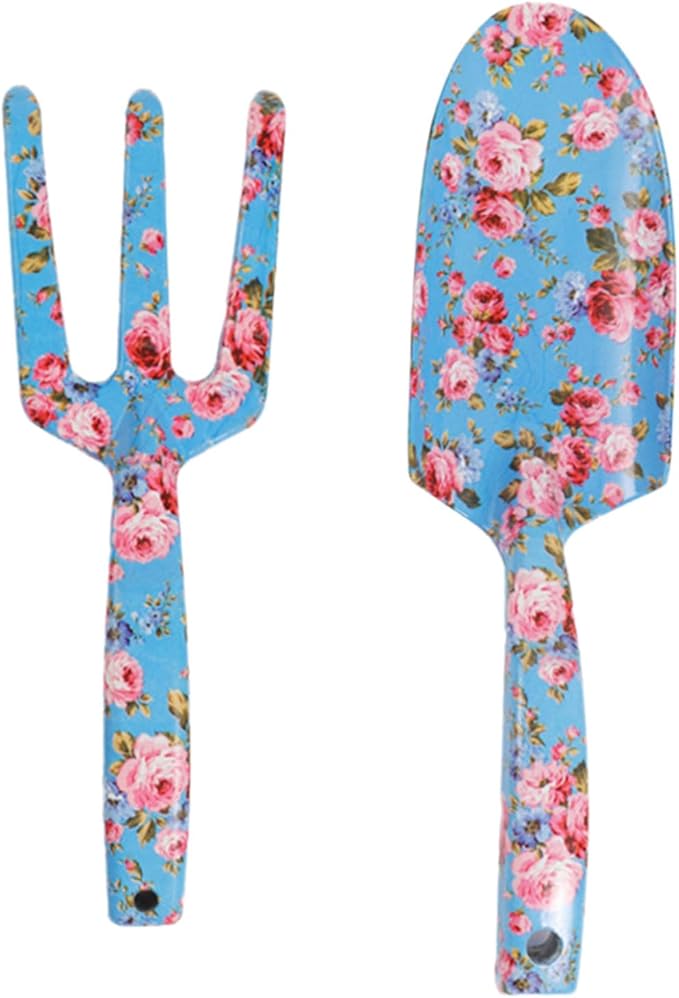 Women ' s Gardening Tool Set Hand Trowel Fork Durability Stainless Steel with Unique Floral Print Perfect for Various Task Gardening Tool for Women