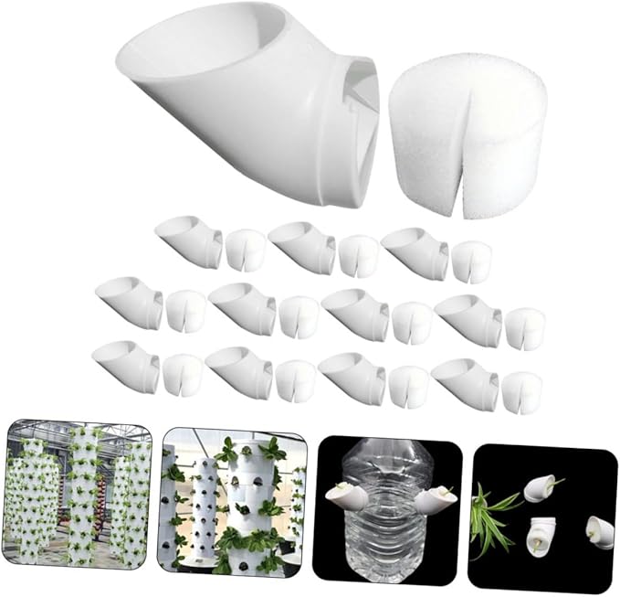 BESPORTBLE 2sets Vertical Hydroponics Tower Planting Cups Hydroponic Plant Cups for Garden