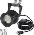 Kiven Plug in LED Indoor/Outdoor Waterproof Spotlight Porch Light with 9.84 FT Plug-in Cord 7 Watts Plug in Accent Light with Vinly Siding Hooks for Plants Porch Garden(Warm White) White Finish