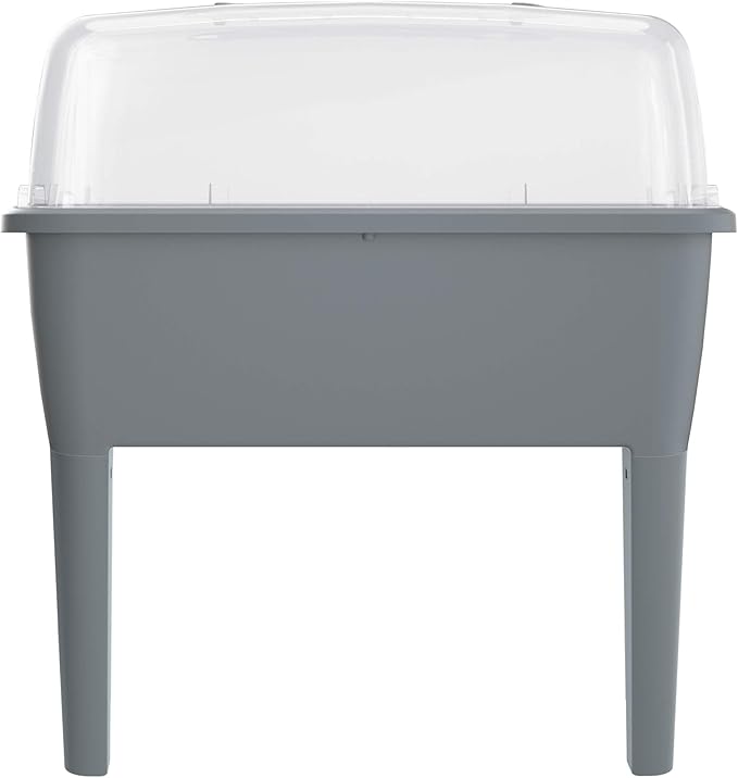 Zanvic Modern Grey Indoor 52L Rectangular Raised Bed Planter