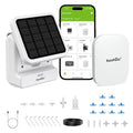 RAINPOINT WiFi Solar Drip Irrigation System for GardenAutomatic Vacation Self Watering Timer Pump Kits for Potted Plants Indoor/Outdoor Rain Delay Smart Anti-Siphon Devices Low Power Alarm Easy DIY