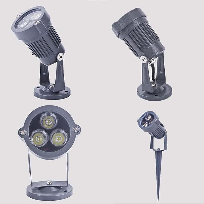 4PCS 3W Lawn Light LED Outdoor Spotlight Floodlight IP65 Waterproof Lighting Garden Lights Advertising Signs Projection Disc Spotlights(RGB)