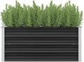 SKM Garden Raised Bed Anthracite 100x40x45 cm Galvanised Steel (Weight-5KG)