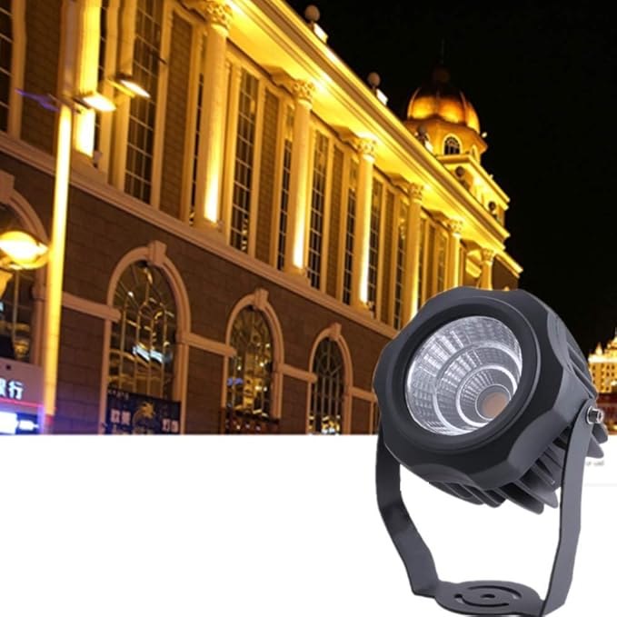 20W 360° Rotating COB LED Spotlight - Adjustable Lawn Landscape Lighting Fixture for Garden Patio and Scenic Outdoor Decor (Warm White Light)
