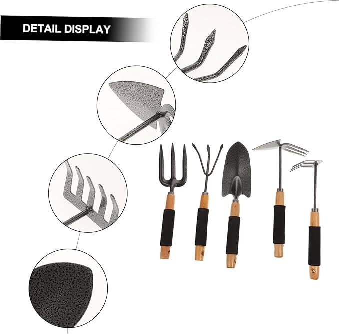 ibasenice 1set Gardening Tools Set Ergonomic Handles Flower Planting Shovels and Rakes for Easy Outdoor Use Design for Comfort and Convenience
