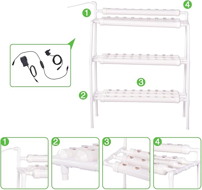 Hydroponic Growing System - Hydroponic Kit | Soilless Cultivation Grow Box Garden Cabinet Box Indoor Planting Kit for Fruits Vegetables