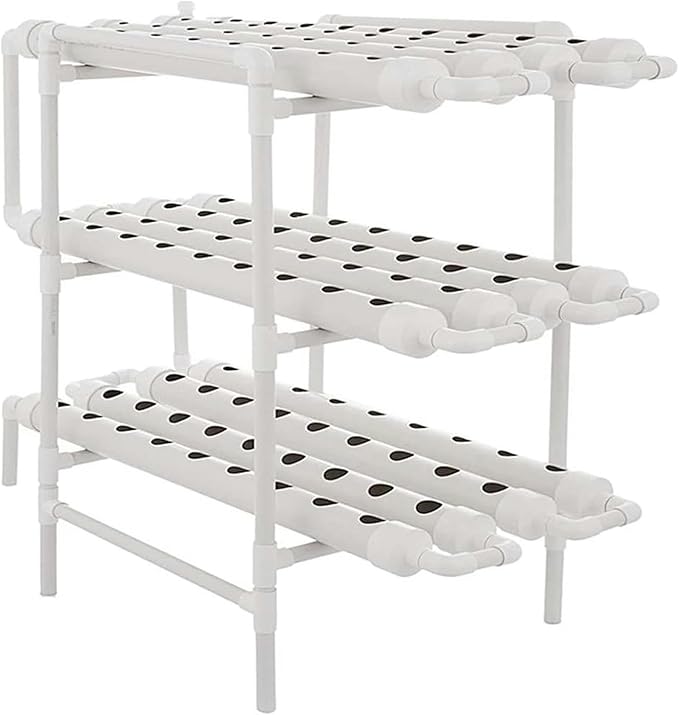 Hydroponics Growing SystemHydroponics Growing System Hydroponics Growing System Tower PVC Pipe 108 Holes for Planting Vegetables Indoor Garden System Tall Hydroponics System Outdoor