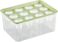 Hydroponic Planter Box 12-Hole Transparent Aquaponics Growing System with Green Lid for Home Balcony or Desktop Decor.