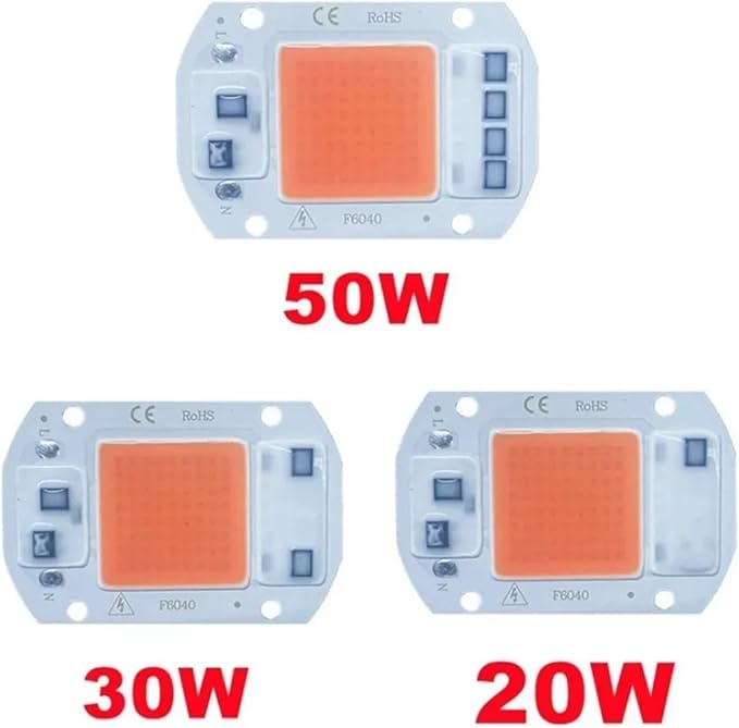 1pcs LED Lamp Chip COB Chip No Need Driver 20W 30W 50W LED Lamp Beads for Light Spotlight Full Spectrum DIY Flower Lighting(20W-220V)