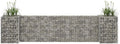 Gabion Planter Raised Bed Wire Fencing Steel H-Shaped Patio Flower Plant Basket Rock Stone Fill Mesh Fence for Garden Backyard Outdoor Landscape 102.4x15.7x23.6