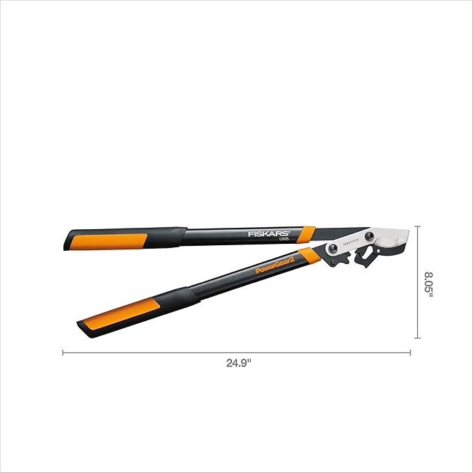 Fiskars 25-Inch Loppers for Tree Trimming Heavy Duty Sharp Steel Blade Tree Branch Cutter with up to 1.75 Diameter Cut Capacity PowerGear2 Design with Compound Action for More Power Hand Loppers