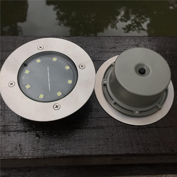 Outdoor Solar LED Spotlight - Waterproof Aluminum Landscape Lighting for Yard Walkway Driveway Porch &amp Patio - Energy-Efficient In-Ground Well Light for Garden &amp Outdoor Décor