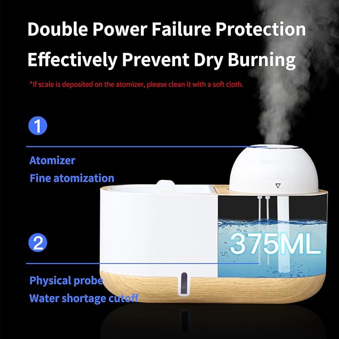 Flowerpot humidifier dual use Hydroponics Growing Systemsmart planting Soft light designautomatic water absorption containerGardening Gifts for WomenPlant-Free(White)