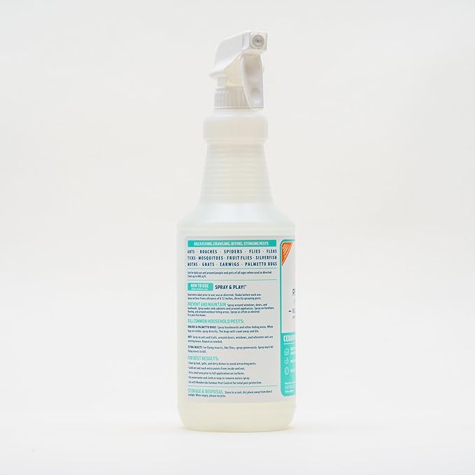 Wondercide - Indoor Pest Control Spray for Home and Kitchen - Ant Roach Spider Fly Flea Bug Killer and Insect Repellent - with Natural Essential Oils - Pet and Family Safe — Cedarwood 16 oz