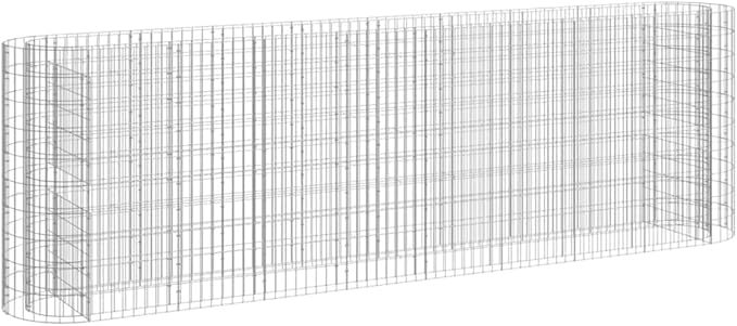 YAFF Gabion Raised Bed Galvanized Iron 129.9x19.7x39.4