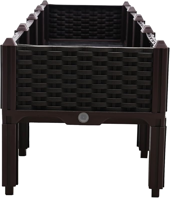 LOYALHEARTDY Raised Garden Bed Planter Raised Beds Outdoor Plants Raised Garden Bed Elevated Rectangular Garden Box Kits for Growing Fresh Vegetables Flowers and Herbs